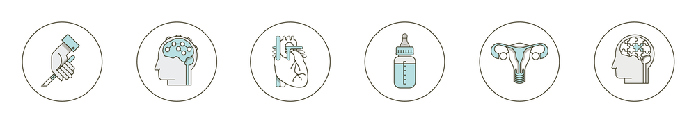 Icons composition for each individual clerkship